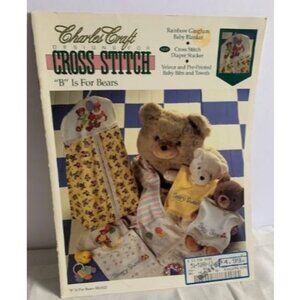 Charles Craft B Is For Bears Cross Stitch Design Book Baby Projects 1990s Fun Id